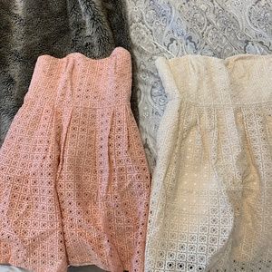 Two J Crew Eyelet Summer Dresses size 4